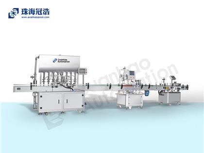 自動化膏體、液體灌裝、旋蓋、貼標生產(chǎn)線